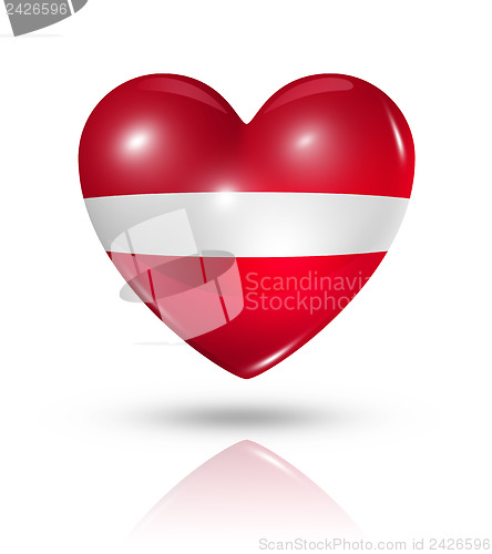 Image of Love Latvia, heart flag icon
