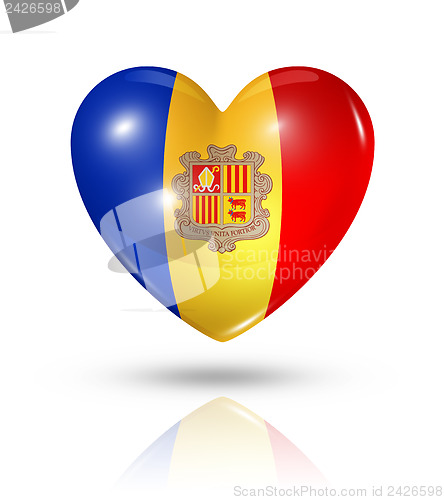 Image of Love Andorra, heart flag icon