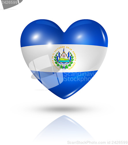 Image of Love El Salvador, heart flag icon