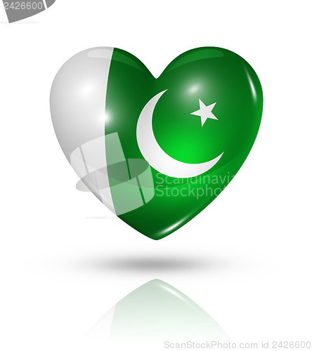 Image of Love Pakistan, heart flag icon