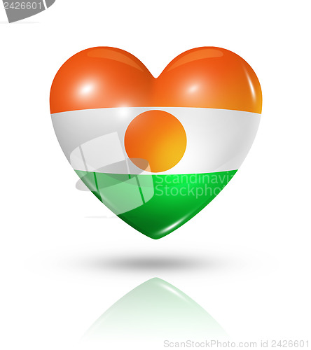 Image of Love Niger, heart flag icon