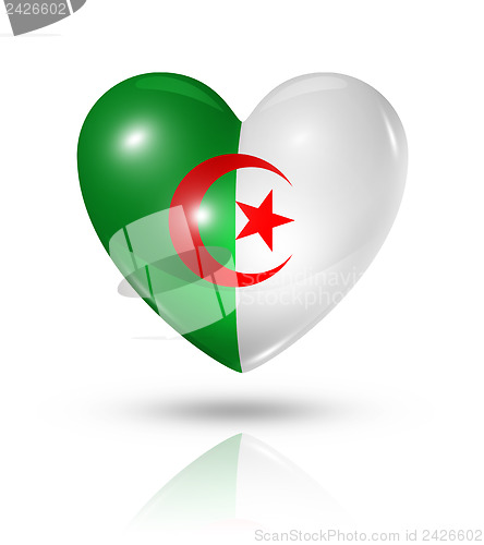 Image of Love Algeria, heart flag icon