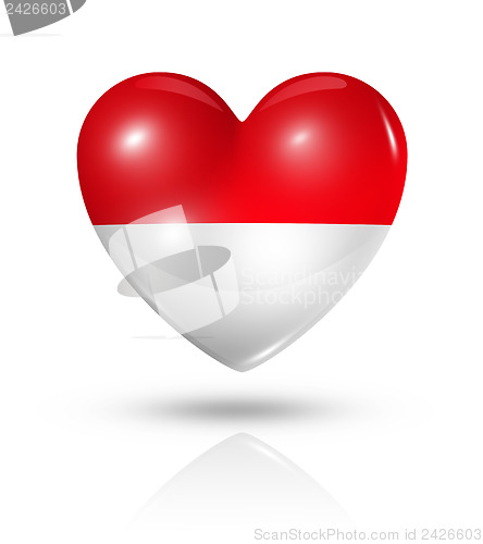 Image of Love Indonesia, heart flag icon