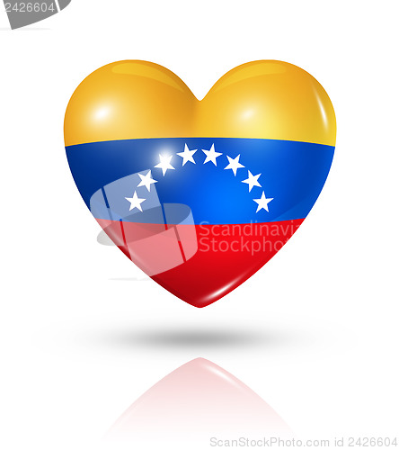 Image of Love Venezuela, heart flag icon