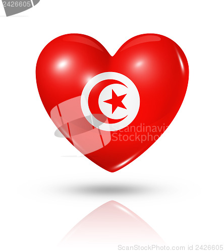 Image of Love Tunisia, heart flag icon