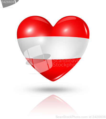 Image of Love Austria, heart flag icon
