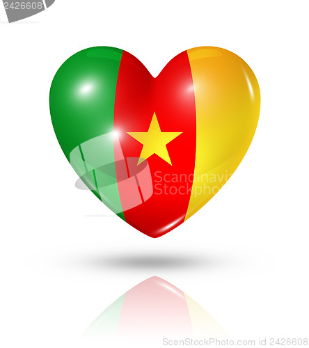 Image of Love Cameroon, heart flag icon