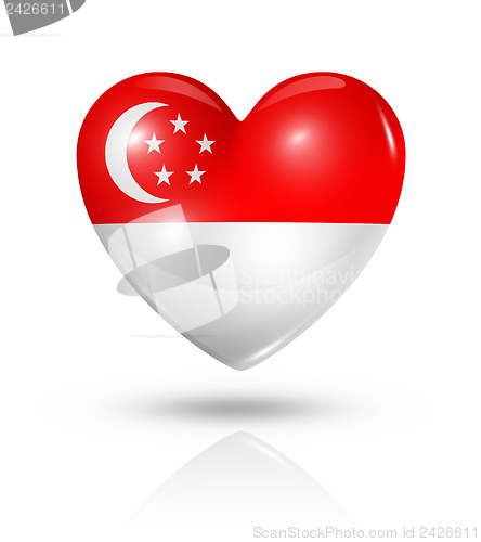 Image of Love Singapore, heart flag icon