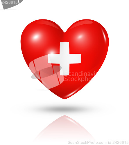 Image of Love Switzerland, heart flag icon