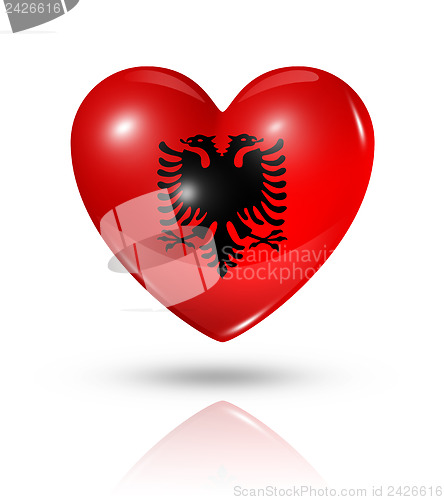 Image of Love Albania, heart flag icon