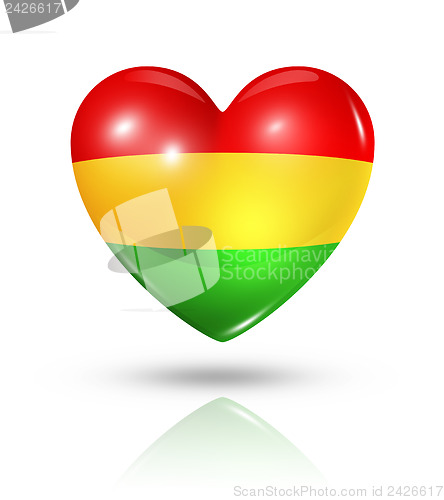 Image of Love Bolivia, heart flag icon