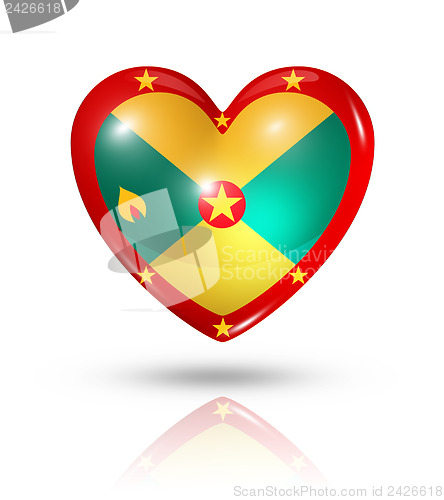 Image of Love Grenada, heart flag icon