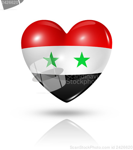 Image of Love Syria, heart flag icon