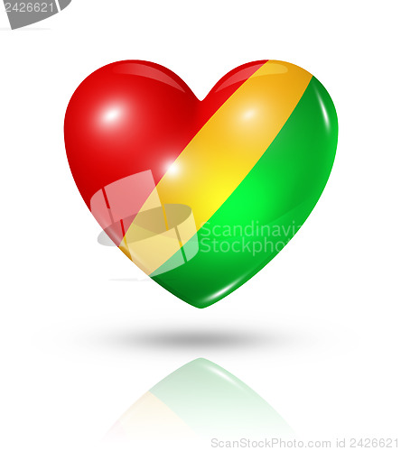 Image of Love Republic of the Congo, heart flag icon