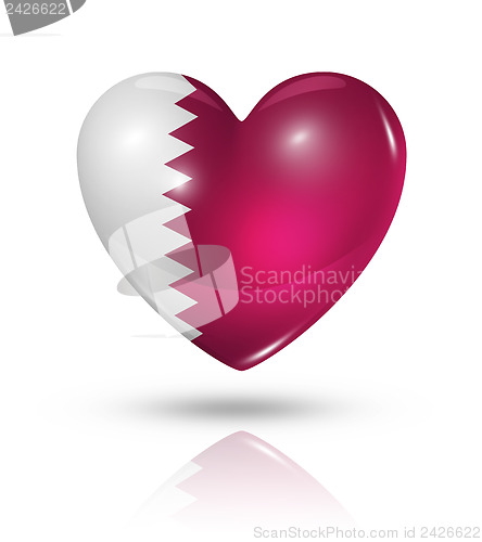 Image of Love Qatar, heart flag icon