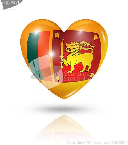 Image of Love Sri Lanka, heart flag icon