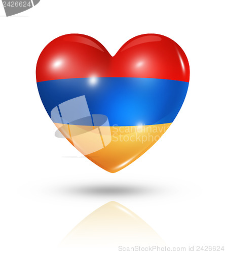 Image of Love Armenia, heart flag icon