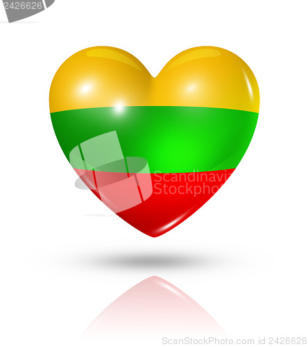 Image of Love Lithuania, heart flag icon