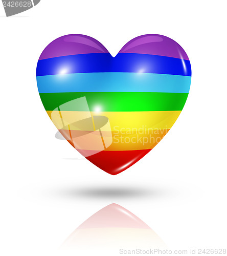 Image of Love peace, heart flag icon