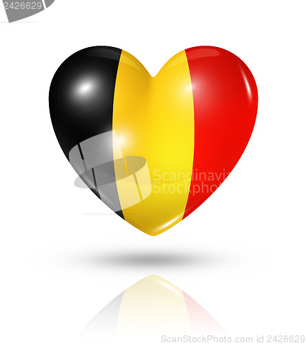 Image of Love Belgium, heart flag icon