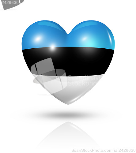 Image of Love Estonia, heart flag icon