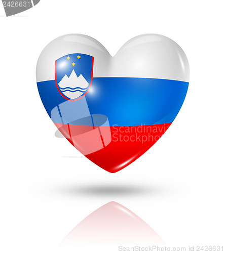 Image of Love Slovenia, heart flag icon