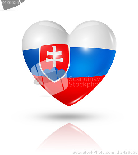 Image of Love Slovakia, heart flag icon