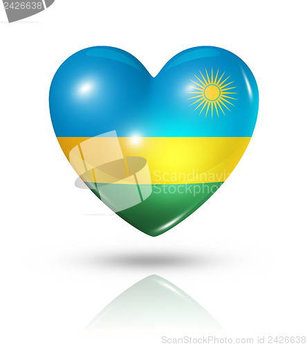 Image of Love Rwanda, heart flag icon