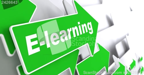 Image of E-Learning. Educational Background.