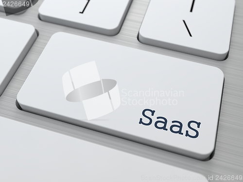 Image of SAAS.  Information Technology Concept.