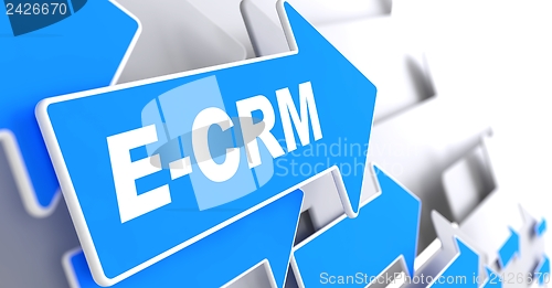 Image of E-CRM. Information Technology Concept.