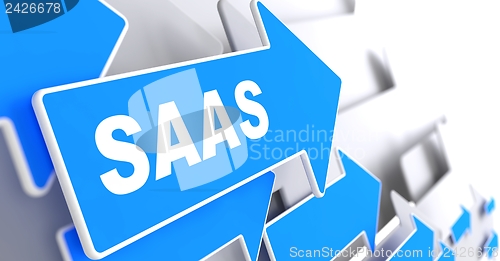 Image of SAAS.  Information Technology Concept.