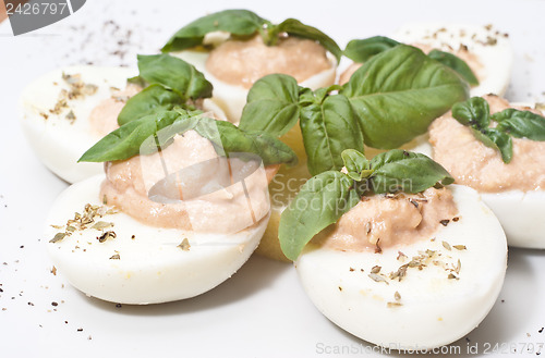 Image of eggs with tuna sauce