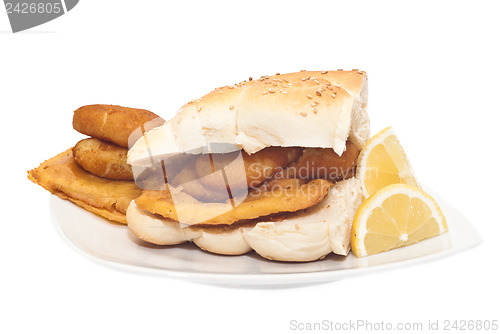 Image of Sandwich with panelle and crocchette