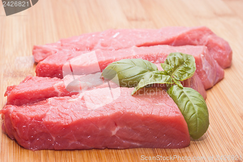 Image of Raw beef on cutting board