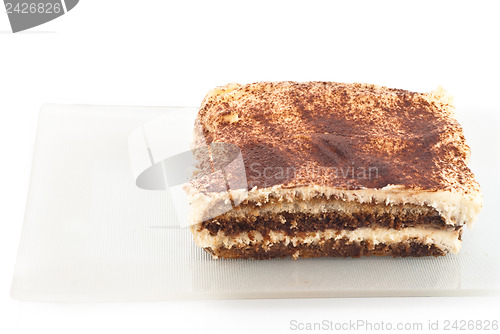 Image of tiramisu desseret isolated on white