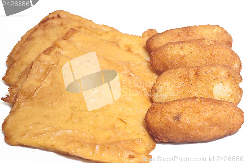 Image of panelle and crocchette isolated
