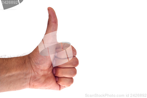 Image of hand showing a ok hand sign