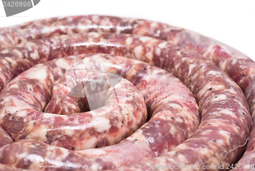 Image of raw sausage- spiral