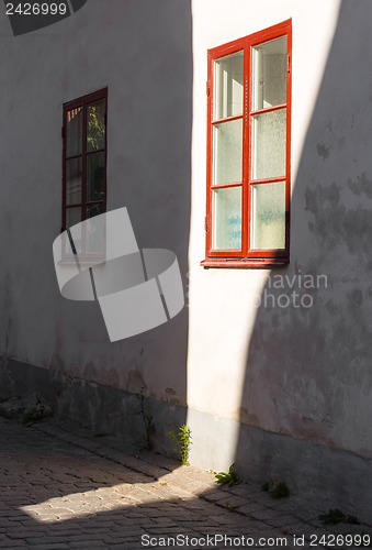 Image of Sunlight on a house wall