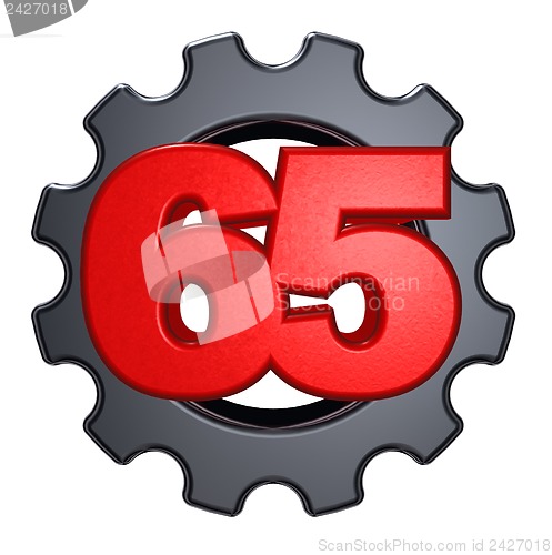 Image of number and cogwheel