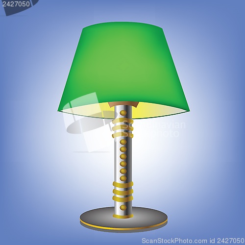 Image of Decorative green table lamp