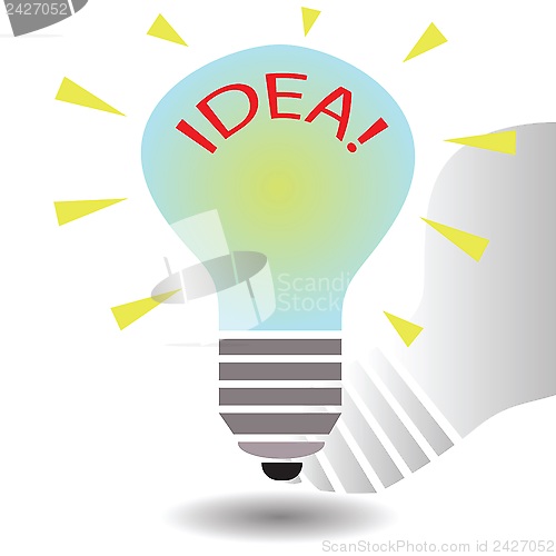 Image of Light bulb idea concept template