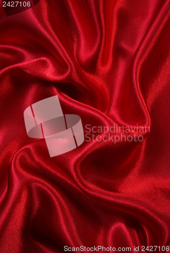 Image of Smooth elegant red silk as background 