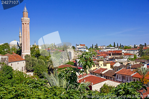 Image of Turkey. The old downtown of Antalya. Yivli minaret