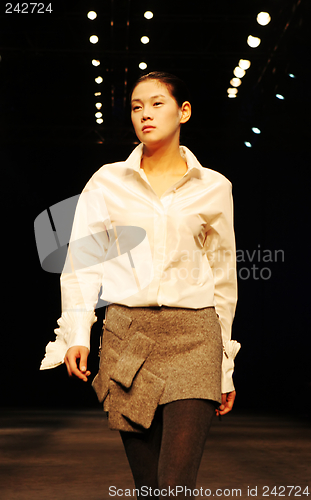 Image of Asian model on the catwalk