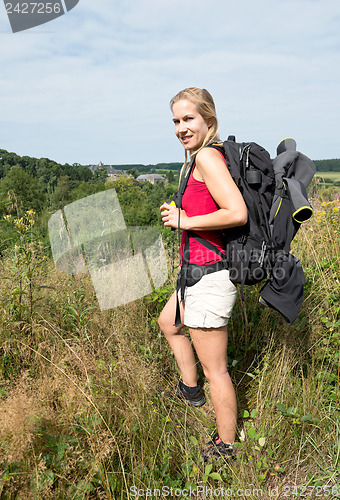 Image of Woman hiking