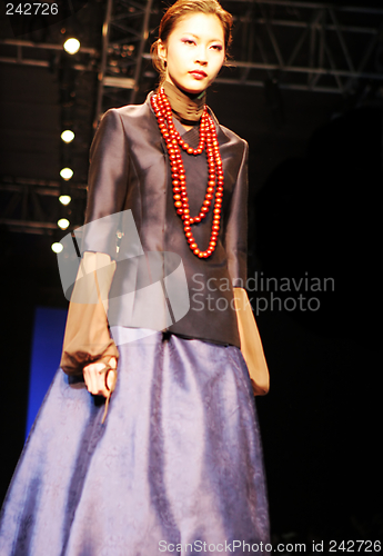 Image of Asian model on the catwalk