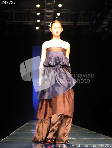 Image of Asian model on the catwalk