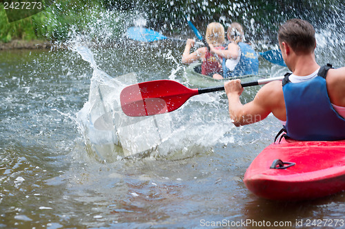 Image of People kayaking